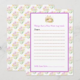 Convites Chá de fraldas primavera Fox