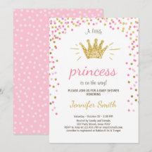 Chá de fraldas Princesa - Lente Dourada Rosa