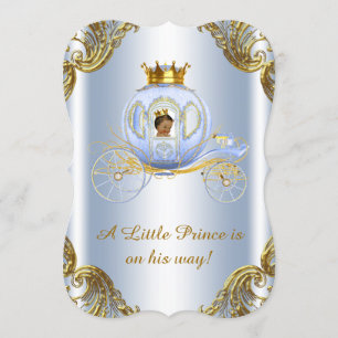 Convites Chá de fraldas Príncipe Carruagem Real