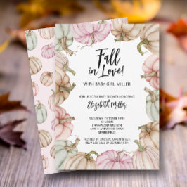 Convites Chá de fraldas Pumpkins Rosa