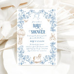Convites Chá de fraldas Quimoral Branco Dusty Blue<br><div class="desc">Chá de fraldas Quimoral Branco Dusty Blue</div>