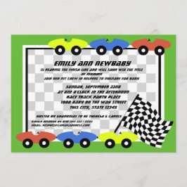 Convites Chá de fraldas Race Car
