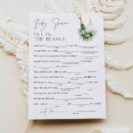 Convites CHÁ DE FRALDAS REMY Libs Preencha no Vazio Jogo 5x