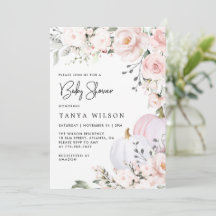 Chá de fraldas rosa-abóbora