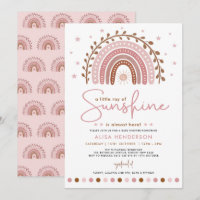 Chá de fraldas Rosa Boho Ray da Sunshine Rainbow