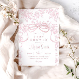 Convites CHÁ DE FRALDAS ROSA CLARO e ARCO