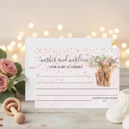 Convites Chá de fraldas rosa das vacas altas deseja sabedor