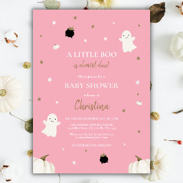 Convites Chá de fraldas Rosa-de-abelha-aboborinha