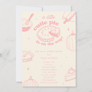Convites Chá de fraldas Rosa De Pumpkin Cutie