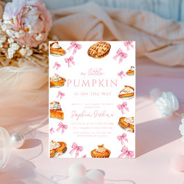 Convites Chá de fraldas rosa doce com Arco coquette