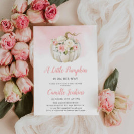 Convites Chá de fraldas Rosa Elegante