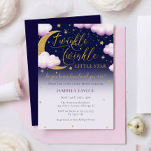 Chá de fraldas Rosa-Estrela Pequeno