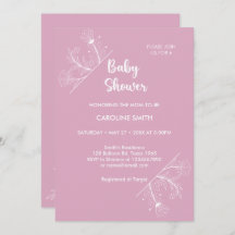 Chá de fraldas rosa Floral Vintage