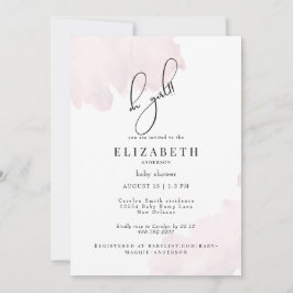 Convites Chá de fraldas Rosa Oh Rapariga