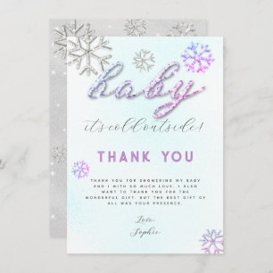 Convites Chá de fraldas Rosa Puro Rhinestones Obrigado