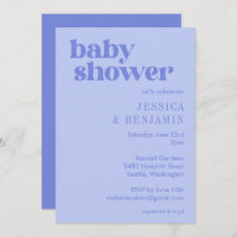 Chá de fraldas Roxo Cortado Moderno