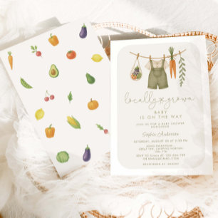 Convites Chá de fraldas Russo Cultivado Localmente