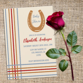 Convites Chá de fraldas russo de ferradura ocidental