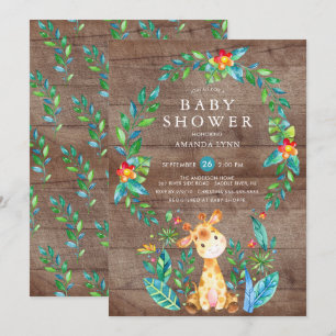 Convites Chá de fraldas Russo de Garota da Selva