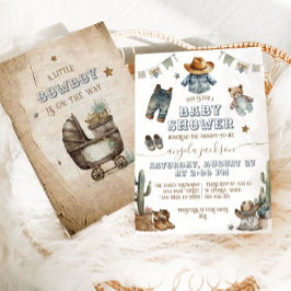 Convites Chá de fraldas Rustic Boho Wild West Boy