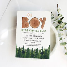 Chá de fraldas Rustic Boy Woodland