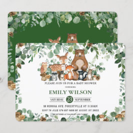 Convites Chá de fraldas Rustic Chic Greenerescer Woodland