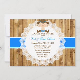 Convites Chá de fraldas Rustic Country Vintage Camo Convit