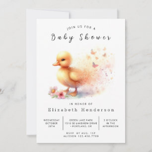 Convites Chá de fraldas Rustic Custom Duck