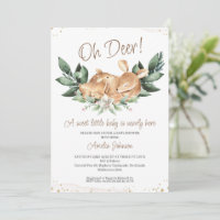 Chá de fraldas Rustic Foliage Deer Fawn