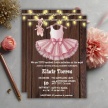 Chá de fraldas Rustic Little Ballerina Tutu Glitte