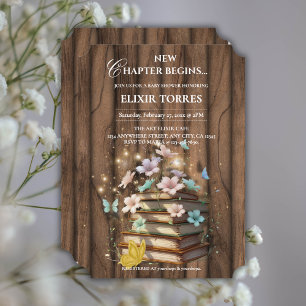 Convites Chá de fraldas Rustic Magybooks