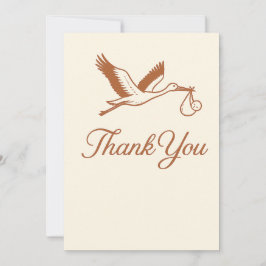 Convites Chá de fraldas Rustic Minimalist Stork