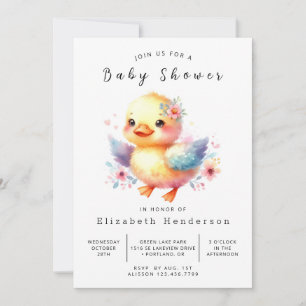 Convites Chá de fraldas Rustic Online Duck