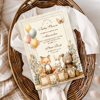 Chá de fraldas Rustic Woodland Friends