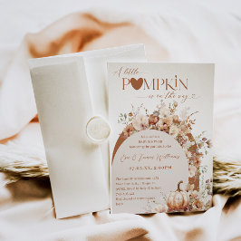 Convites Chá de fraldas Rústico de Pumpkin