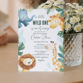 Convites Chá de fraldas Safari