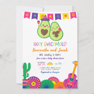 Convites Chá de fraldas Santa Guacamole