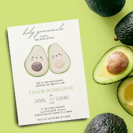 Convites Chá de fraldas Santa Guacamole Avocado