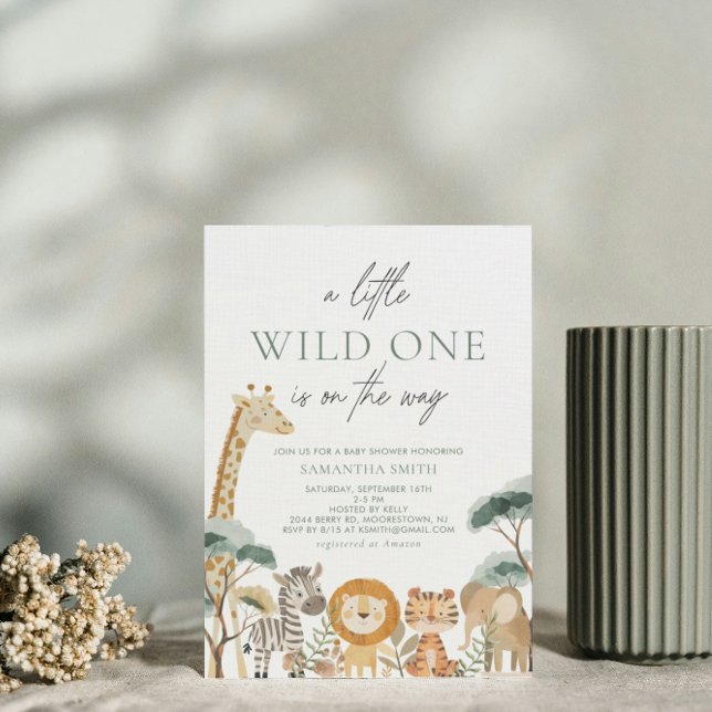 Convites Chá de fraldas Selgle Safari (Criador carregado)