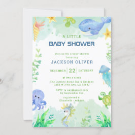 Convites Chá de fraldas Selvagem de Animais Safari