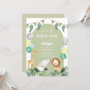 Convites Chá de fraldas Selvagem Selvagem Safari
