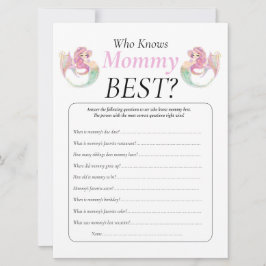 Convites Chá de fraldas Sereia Mamãe Bebê Sob O Mar