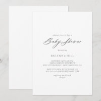 Chá de fraldas Silver Chic Calliographic