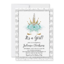 Chá de fraldas Silver Glitter Unicorn Princess