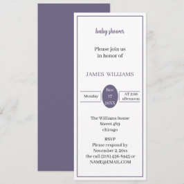 Convites Chá de fraldas simples e simples personalizado