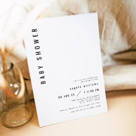 Convites Chá de fraldas Simples Moderno e Minimalista