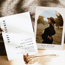 Convites Chá de fraldas Simples Moderno e Minimalista