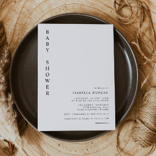 Convites Chá de fraldas Simples Moderno e Minimalista HARPE