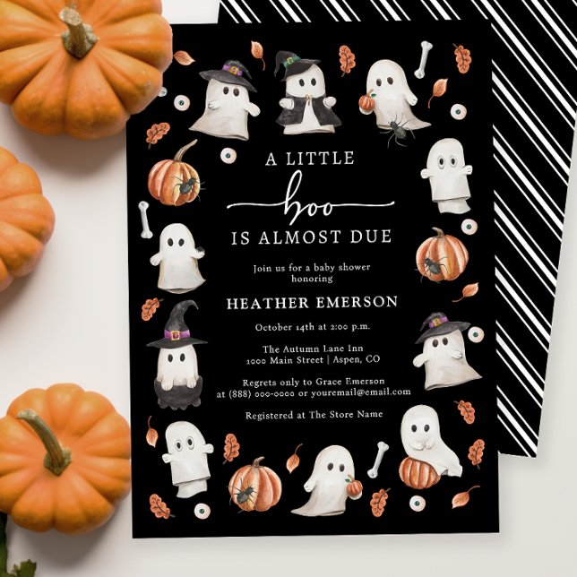 Convites Chá de fraldas Spooky (Spooky Baby Shower Invitation
)