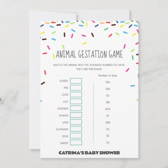 Convites Chá de fraldas Sprinkle - Nome editável, 5x7 (Frente)